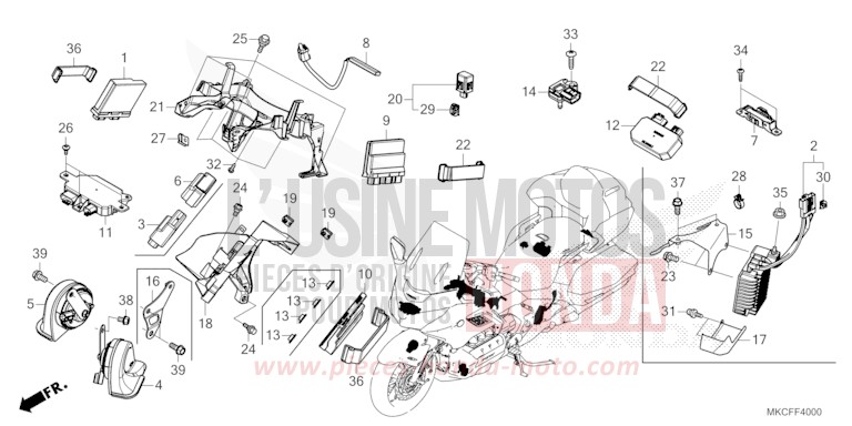 CONTROL UNIT for Gold Wing GUNMETAL BLACK METLLIC (NHC52B) from 2022